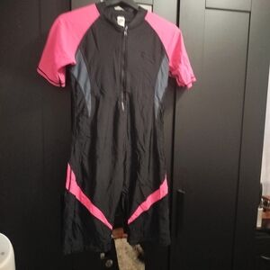 Black and Pink Cycling Suit